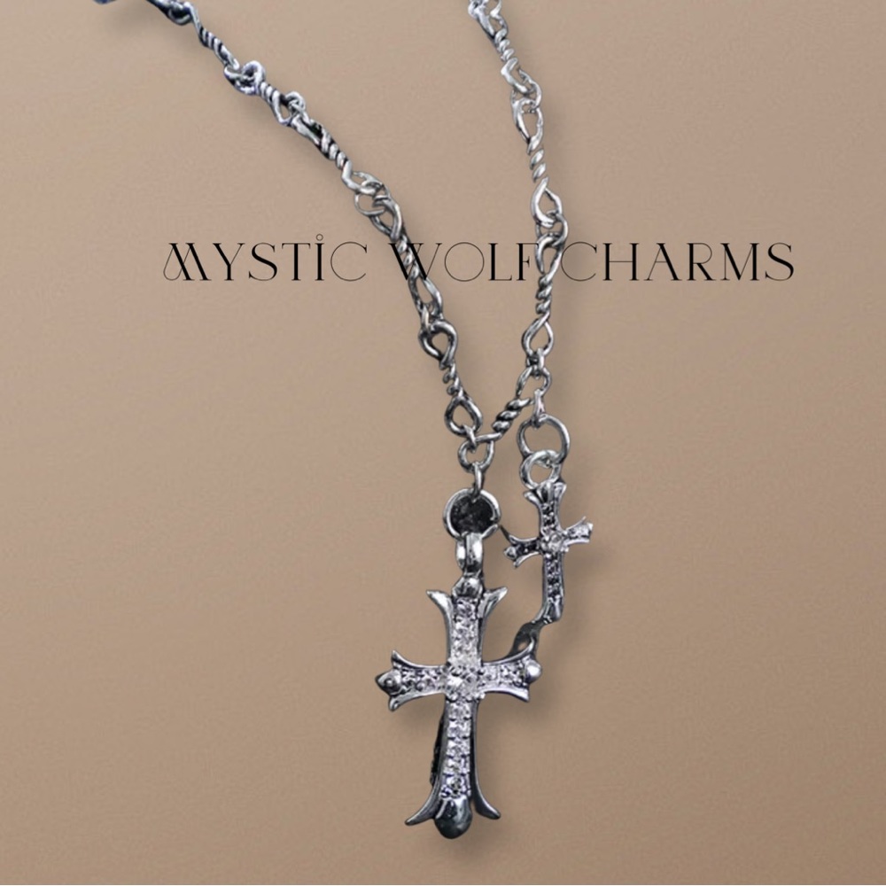 COPY - Chrome Hearts inspired gothic cross necklace